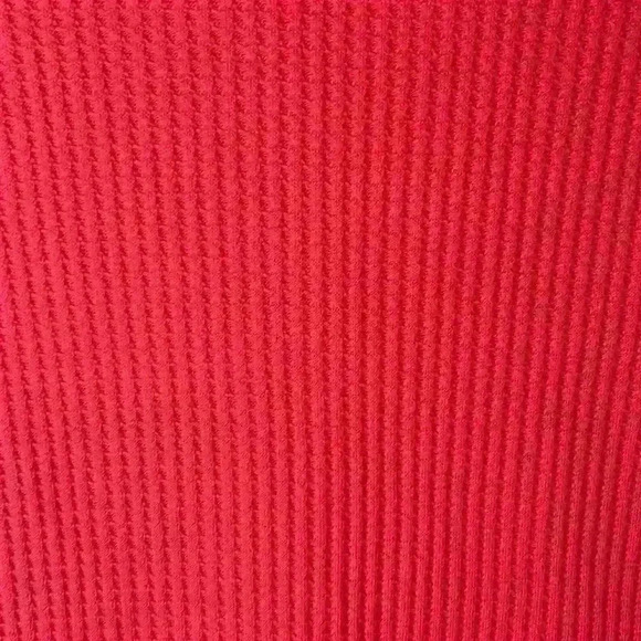 Soft Surroundings Coral Waffle Knit Long Sleeve Top Button Accent Size Medium - Picture 4 of 7